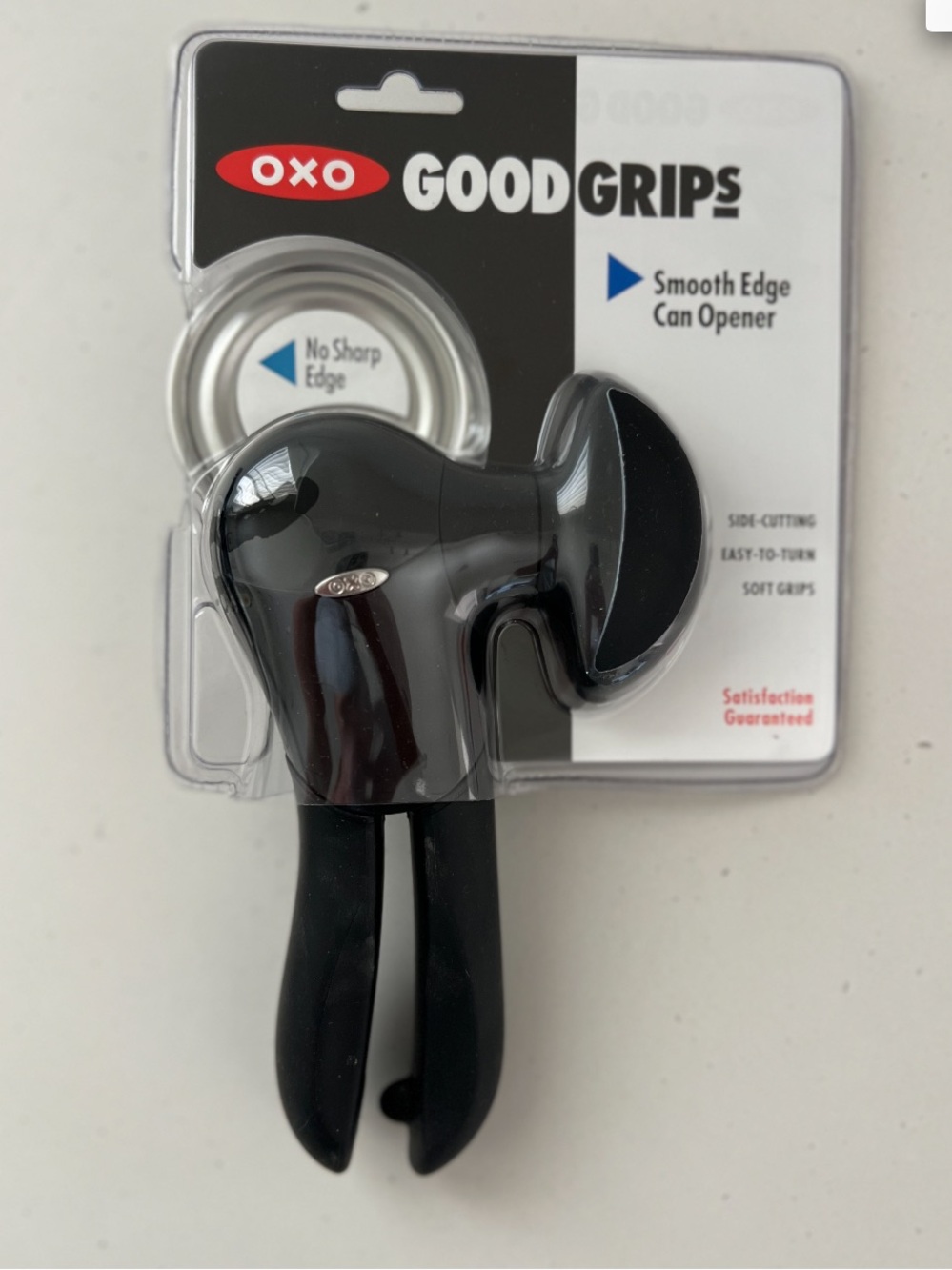 NIB OXO Good Grips Smooth Edge Can Opener Black No Sharp Edges